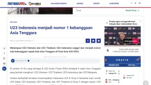 Timnas Indonesia U-23 Menjadi Sorotan Utama Media Vietnam